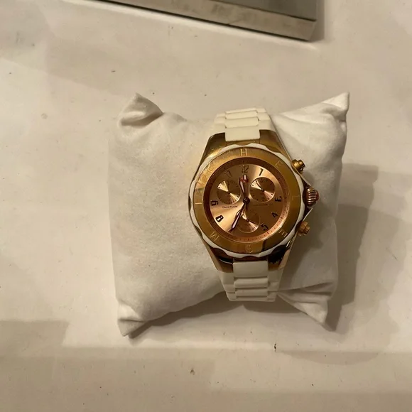 Michele | Accessories | Michele Rose Gold White Rubber Band  display picture 1